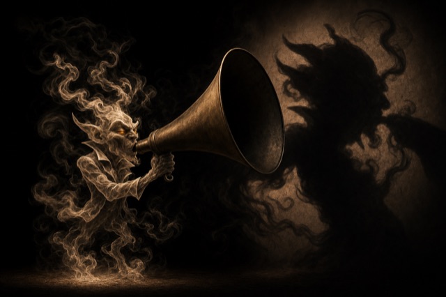 Chapter 3 artwork — the little trickster as a frantic ember imp